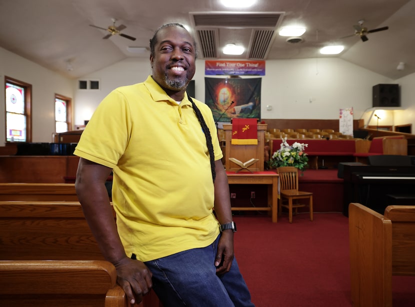 Pastor Don Parish poses for a photograph at True Lee Missionary Baptist Church in Dallas,...