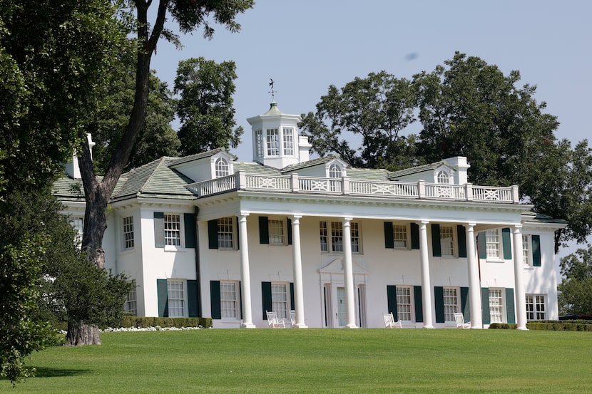 Dallas' Mount Vernon has an expansive porch with rocking chairs where one can enjoy a view...
