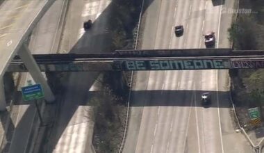Police investigate group that repainted Houston’s ‘Be Someone’ bridge over I-45