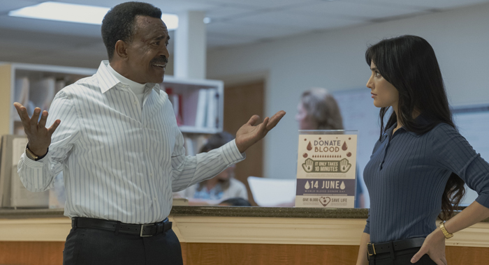 Tim Meadows and Sol Rodriguez in Peacemaker: Season 2 (2025)