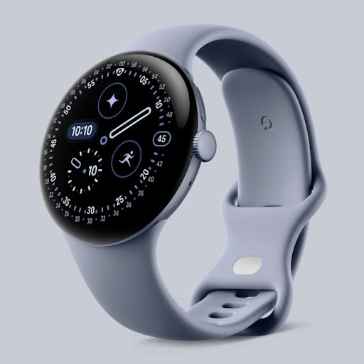 Pixel Watch 4 45mm with Satin Moonstone Aluminum case and Moonstone Active Band