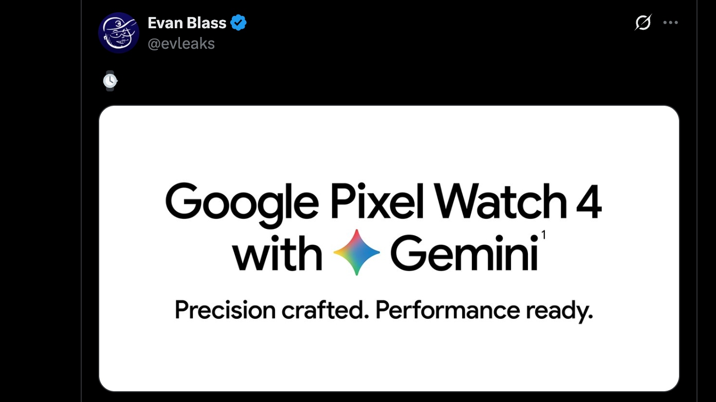 Pixel Watch 4 leak Evan Blass