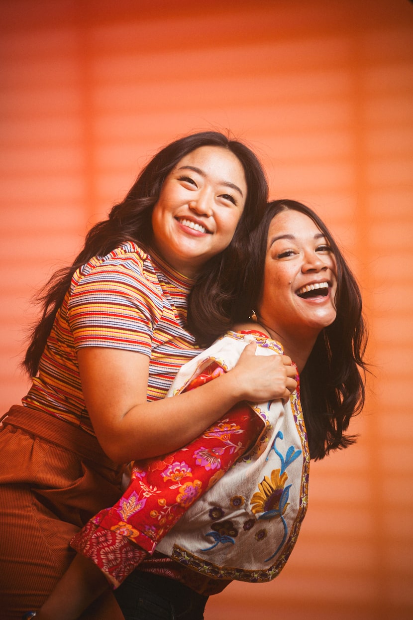 Tara Park, left, and Olivia de Guzman, stars of Amphibian Stage s production of Lloyd Suh s...