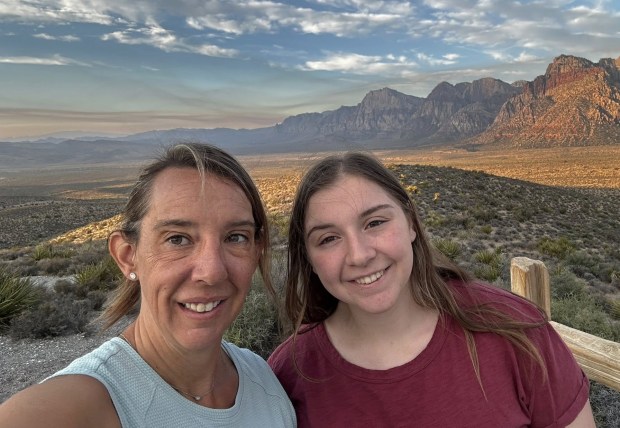 Nature lovers Felicia (L) and Emmie Menna were in their...