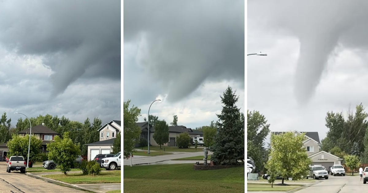 Funnel clouds, golf ball-sized hail reported in Manitoba: ECCC - CTV News