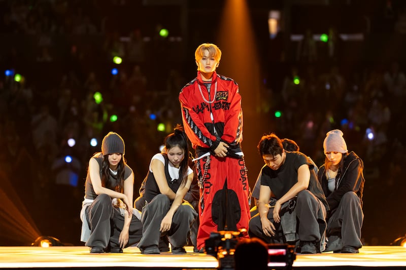 Kpop artist on a stage