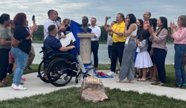 Suni Lee statue stolen from St. Paul's Phalen Park