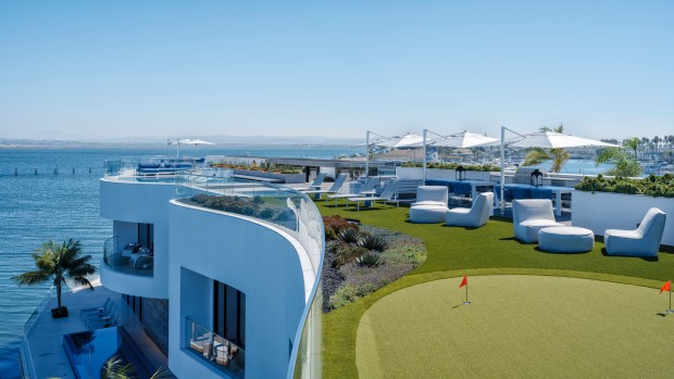 The roof of 3 The Point in Coronado. (Courtesy of...