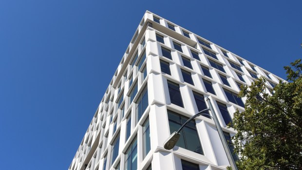 Horton Plaza's former Nordstrom box is now building 100 at the Campus at Horton. Stockdale Capital Partners remade the department store into its marquee lab and office building, adding five new floors. (Stockdale Capital Partners, LLC)