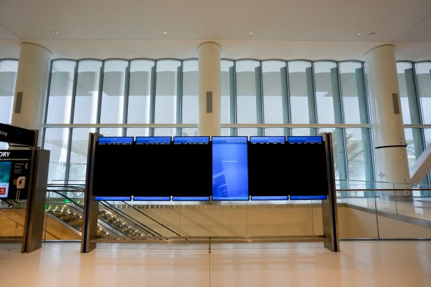 The departure terminal at Terminal 1. Construction is ongoing at the new Terminal 1 of San Diego International Airport on Tuesday, Aug. 26, 2025, in San Diego, California.  (Nelvin C. Cepeda / The San Diego Union-Tribune)