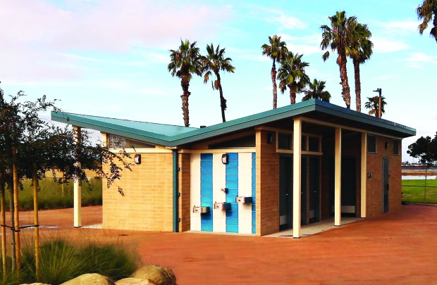 Revitalized bathroom at Tecolote Shores (Courtesy Chad Kaufman/Public Restroom Company)