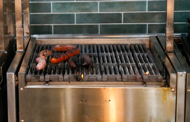 In the kitchen with Executive Chef Yovani Palacios during dinner...