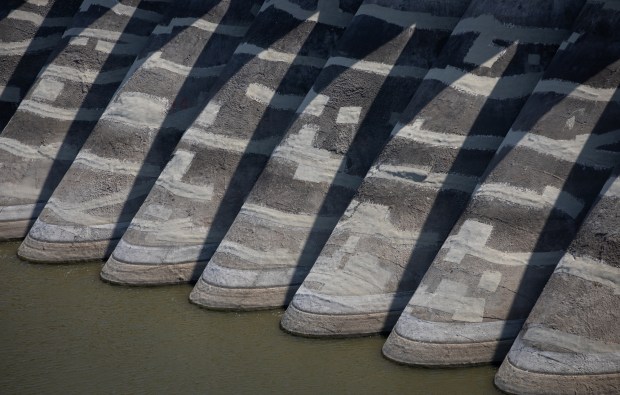 Lake Hodges Dam on Wednesday, Aug. 13, 2025 in San Diego. (Ana Ramirez / The San Diego Union-Tribune)