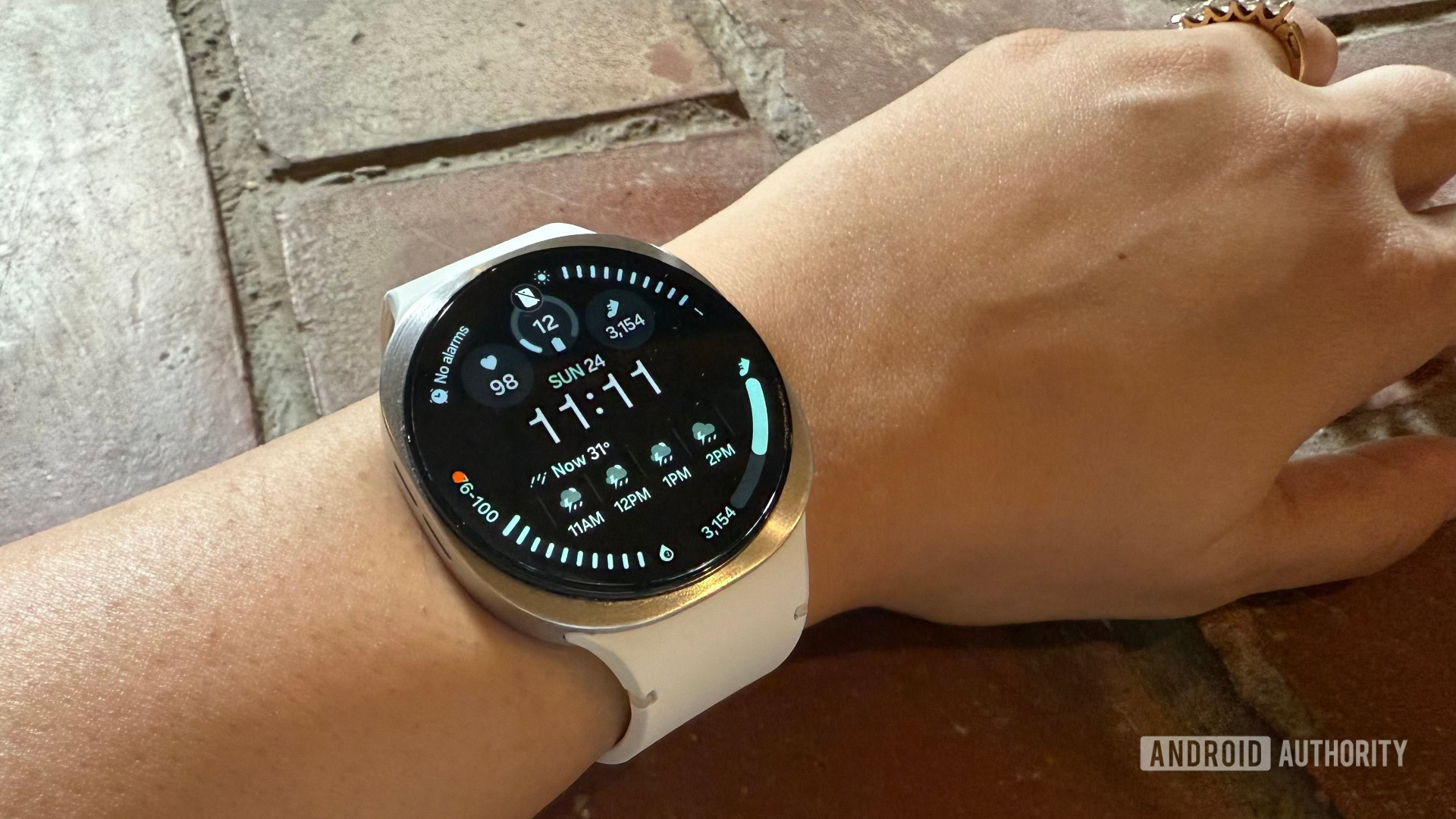 Samsung Galaxy Watch 8 on wrist closeup