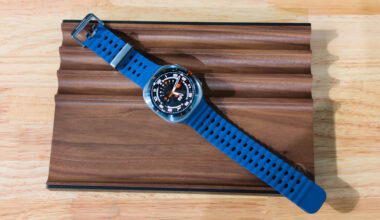 Samsung Galaxy Watch Ultra 2025 Titanium Blue flat on table