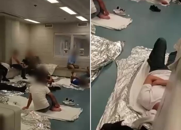 Video footage shows migrants being detained at 26 Federal Plaza in Manhattan, New York. (New York Immigration Coalition)
