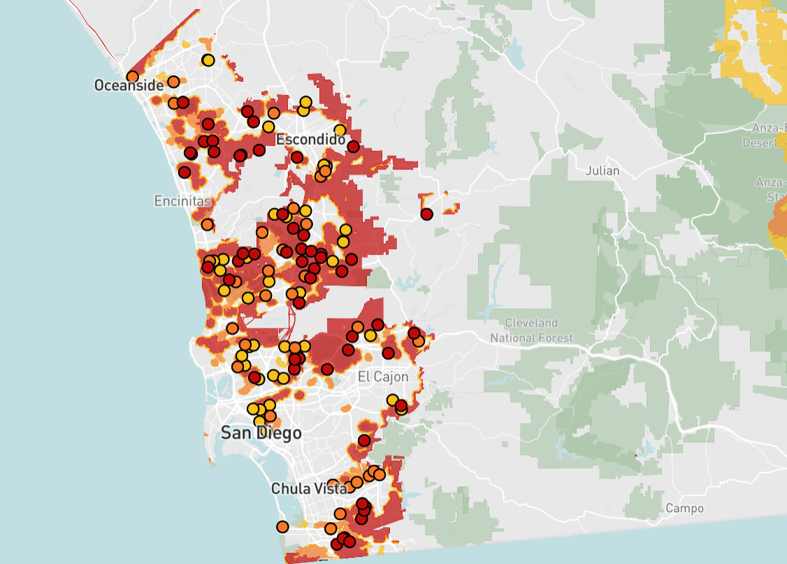 San Diego County schools are in fire hazard zones. Check yours.
