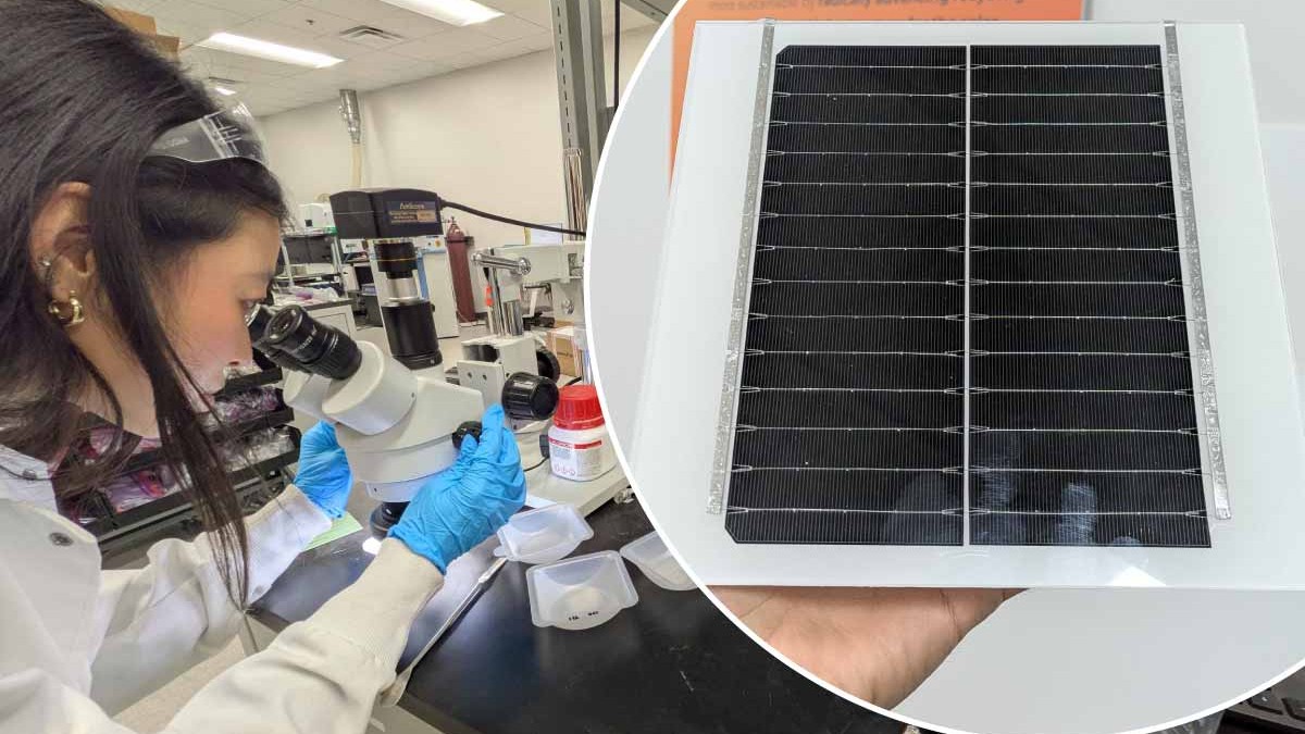 recycled glass solar panel