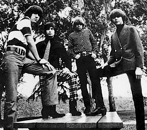 Publicity photo of The Standells circa 1967. From left, Dave Burke, Tony Valentino, Larry Tamblyn, Dick Dodd.