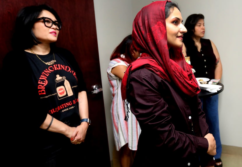 Sima Tahaan at BeKinder Coffee, the nonprofit coffee shop founded by first-generation...