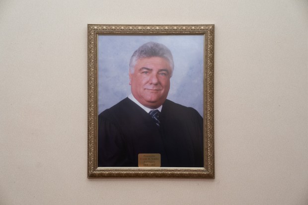 A portrait of Judge Frank R. Seddio is pictured in a courtroom in Brooklyn Surrogate Court in Brooklyn Friday, Aug. 1, 2025. (Barry Williams/New York Daily News)