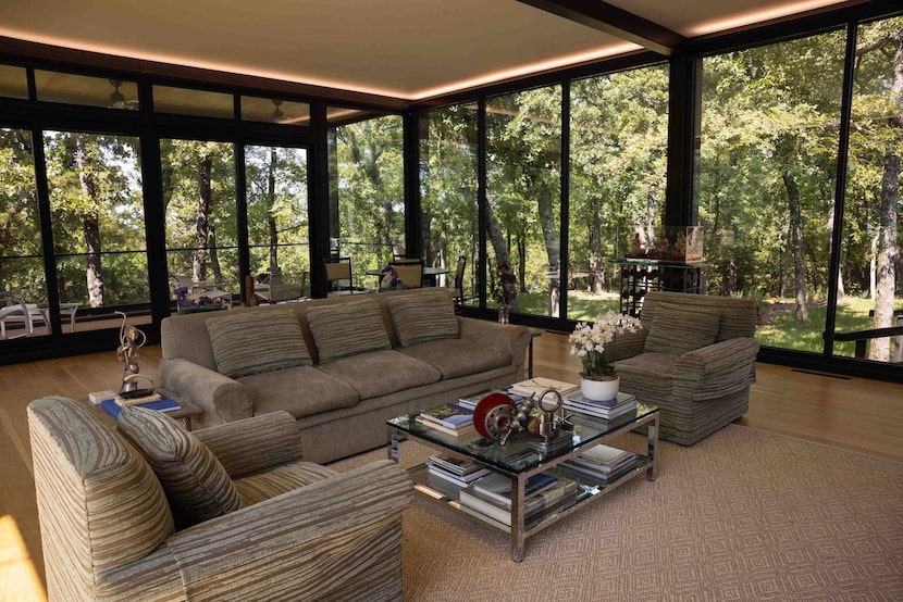 Interior view of the "Recycled Glass House."