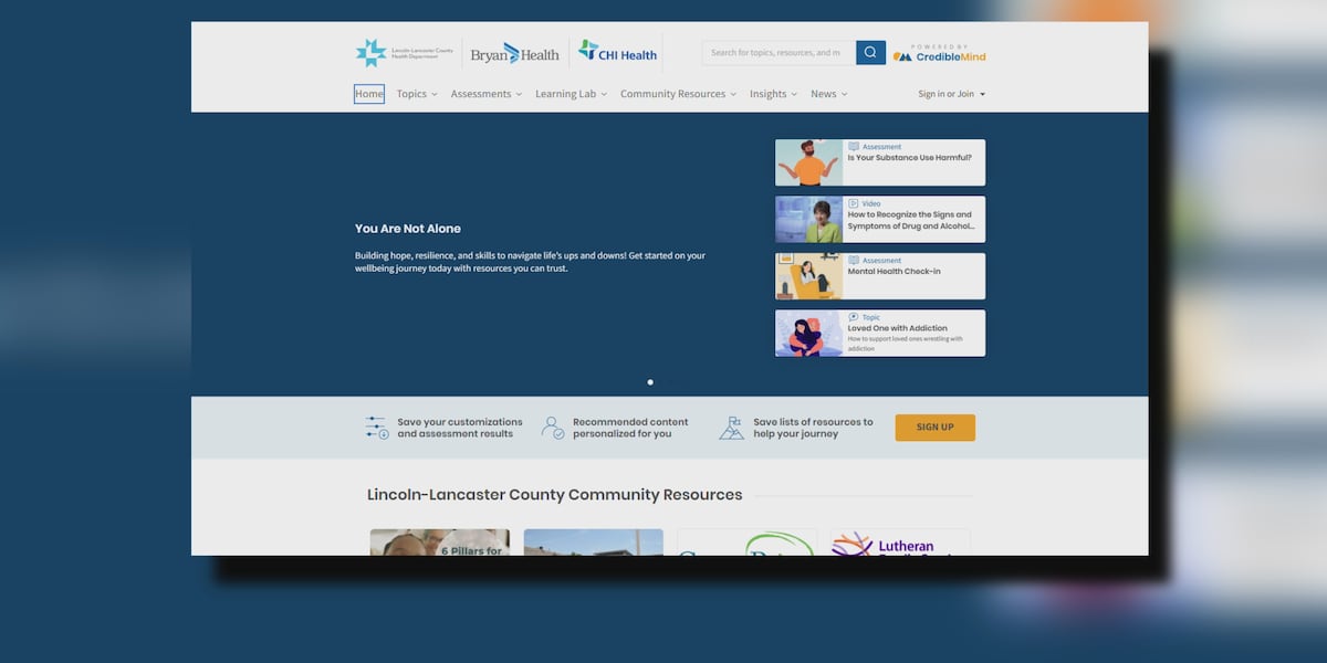 Lincoln-Lancaster Health Department launches new online mental well-being platform with Bryan Medical Center and CHI