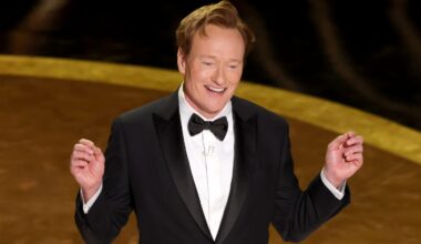 Conan O'Brien speaks onstage during the 97th Annual Oscars at Dolby Theatre on March 2 in Hollywood.