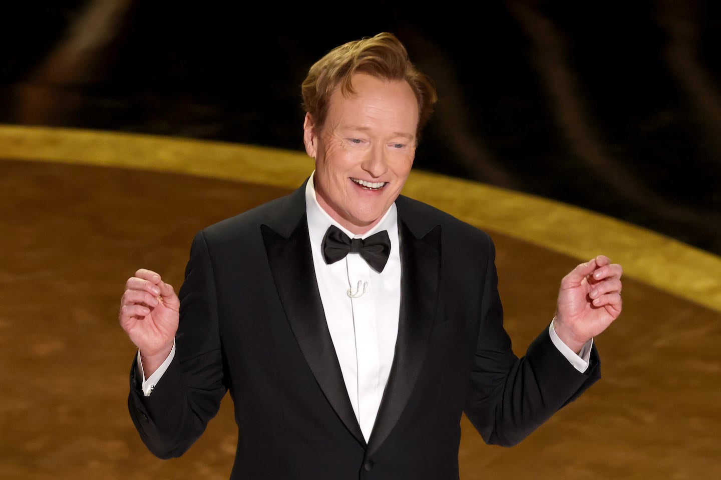 Conan O'Brien speaks onstage during the 97th Annual Oscars at Dolby Theatre on March 2 in Hollywood.