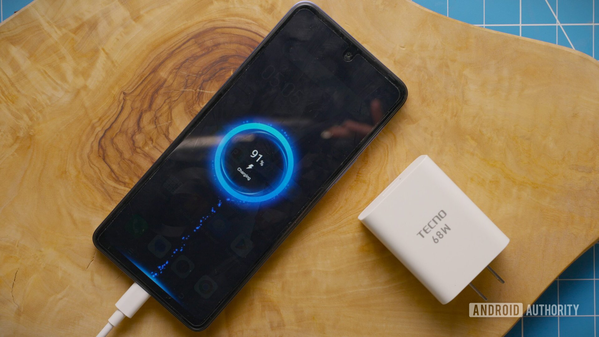 Tecno Pova 5 Pro wired charging with 68W wall charger