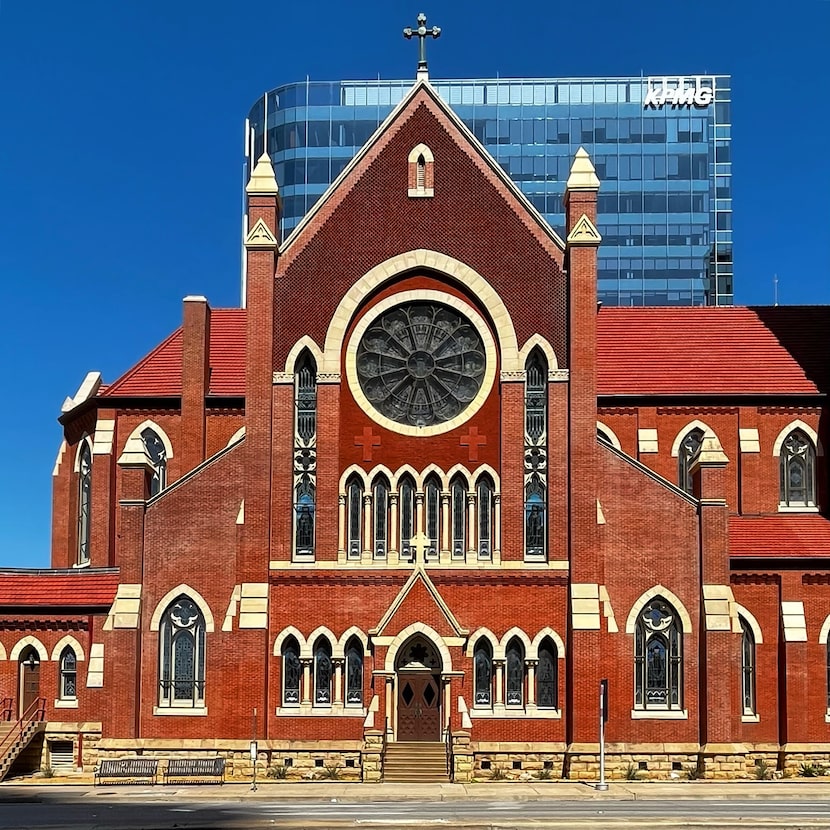 The Guadalupe Cathedral in the Dallas Arts District.