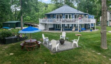 Unique-shaped Amesbury home offers water views