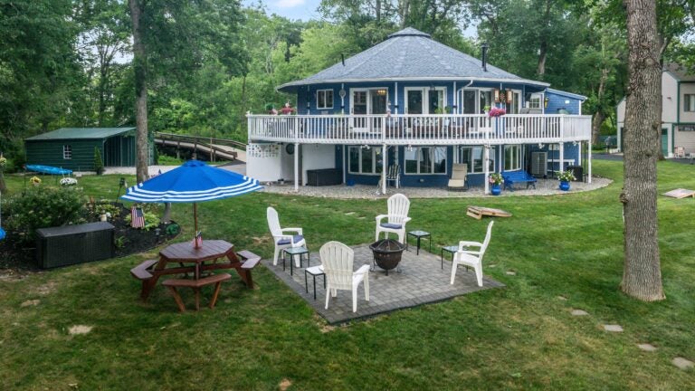 Unique-shaped Amesbury home offers water views