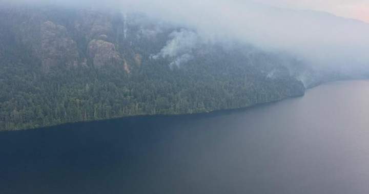 Vancouver Island wildfire forces hundreds to evacuate, crews work to protect homes, Hwy. 4 - BC