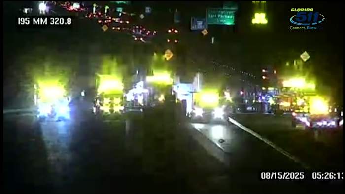 All lanes of I-95 South at International Golf Parkway reopen after semi crash