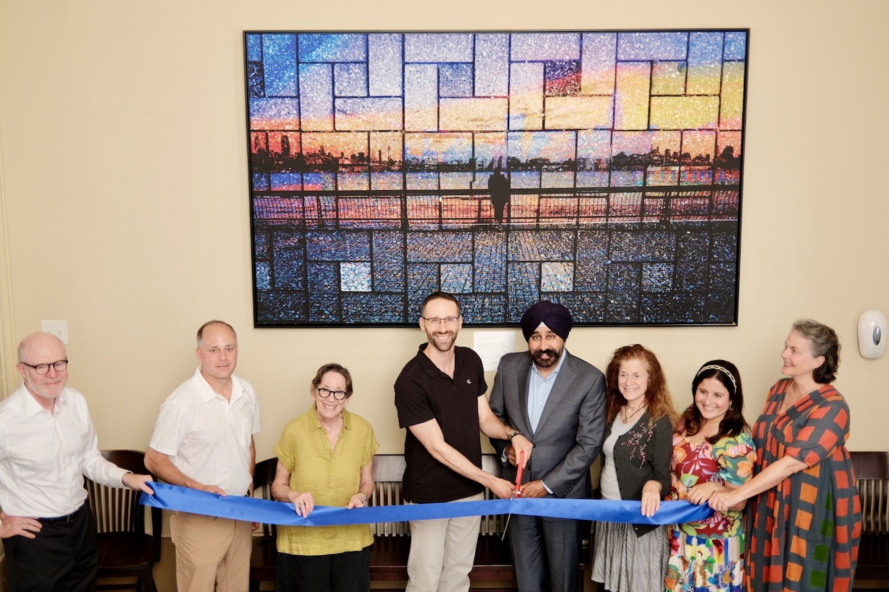 New waterfront-inspired mural transforms Hoboken City Hall entrance