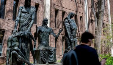 A pedestrian on the University of Pennsylvania's campus in April. Universities are in a moment of extreme politicization, but that politicization harms some parts of the academy more than others, Jessa Lingel writes.