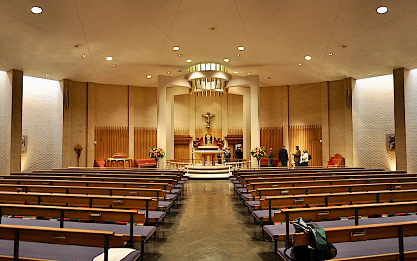 St. John's Episcopal Church, O'Neil Ford and Arch Swank, 1963.