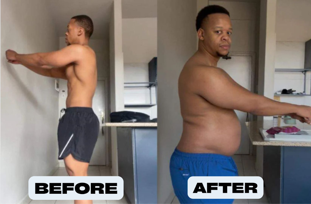 Fitness coach Kopano Mokhele gains 30kg to walk in his clients’ shoes