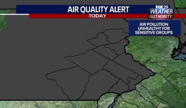 Air Quality Alert issued for Philadelphia area as wildfire smoke moves in