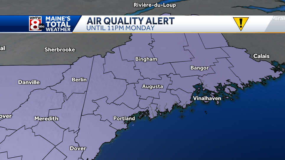 Wildfire smoke continues to reduce air quality across Maine
