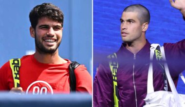 Carlos Alcaraz arrived in New York with a full head of hair, but has since gotten a haircut.
