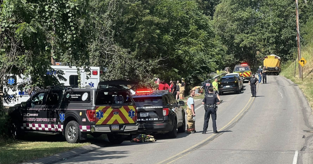 School bus transporting Aliquippa Jr. High School football players crashes in Beaver County