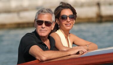 Amal and George Clooney Step Out in Lake Como With Their Kids