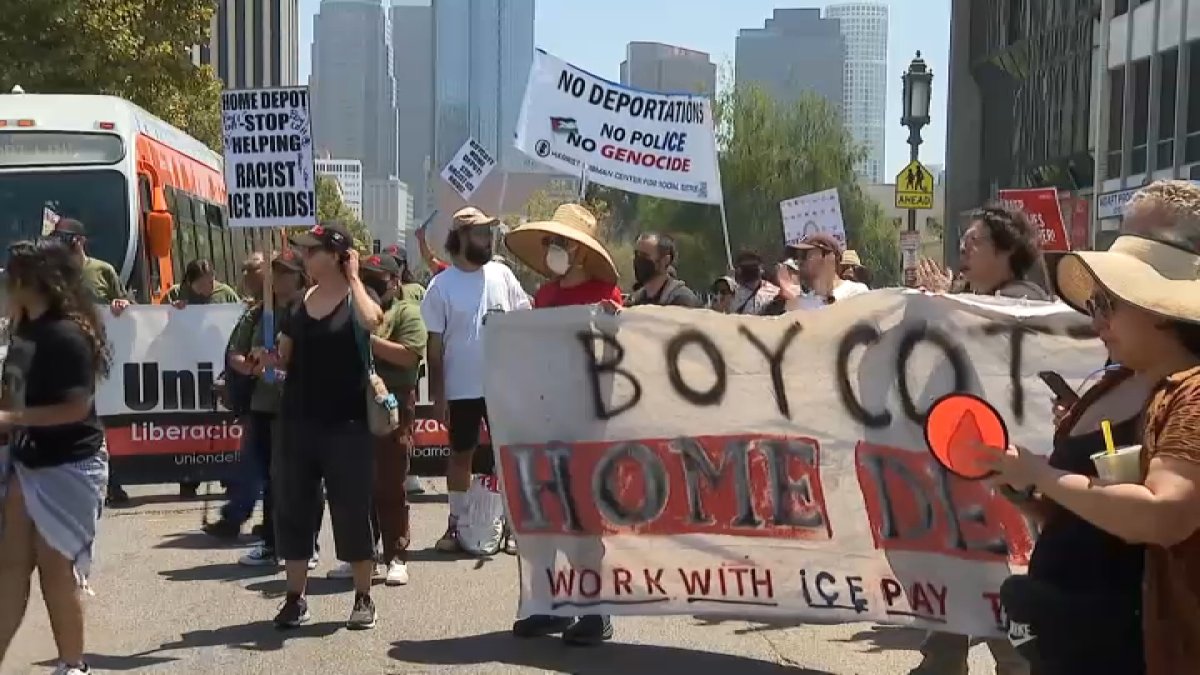 Protest held at MacArthur Park in opposition of immigration raids – NBC Los Angeles
