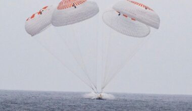 4 space station fliers return to Earth with Pacific Ocean splashdown