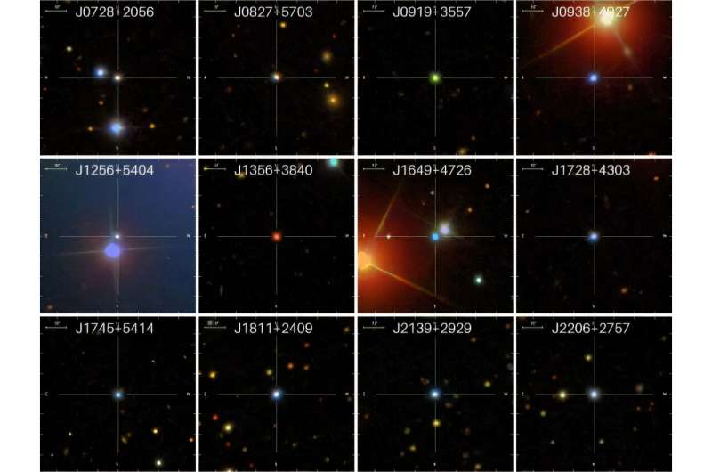 Astronomers discover dozens of new luminous quasars