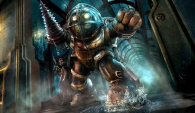 BioShock art shows a Big Daddy.