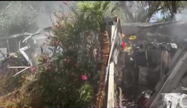Woman escapes Phoenix mobile home fire that killed her husband and 2 dogs