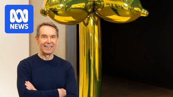 Gifted balloon sculpture by Jeff Koons is unveiled in the National Gallery of Australia